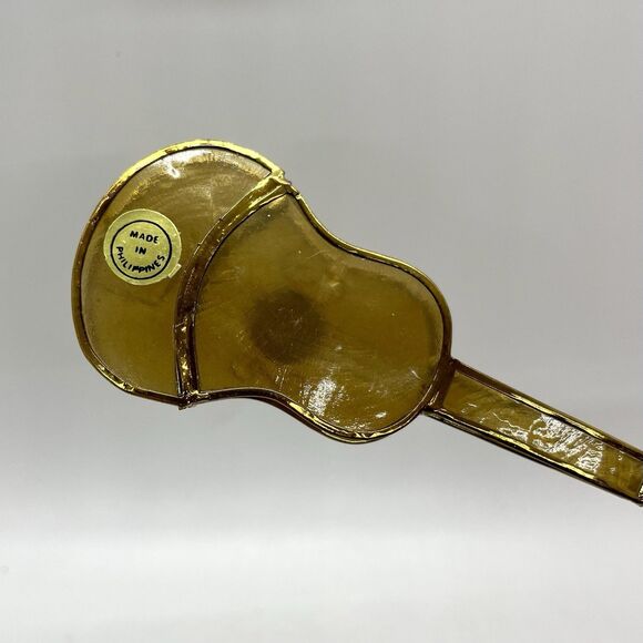 Vintage Capiz Shell Banjo Guitar Christmas Ornaments Instruments Philippines - Picture 4 of 6